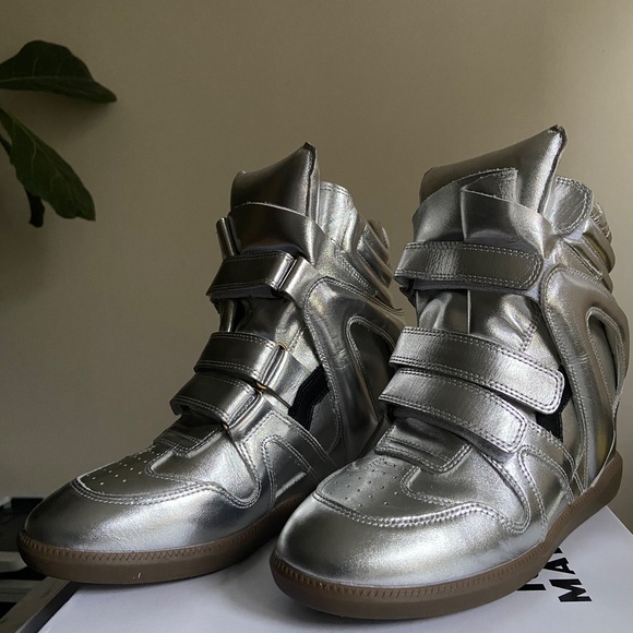 Isabel Marant Bekett Sneaker Gun Metal Silver - Picture 10 of 16